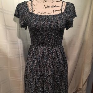 Pretty off the shoulder paisley dress